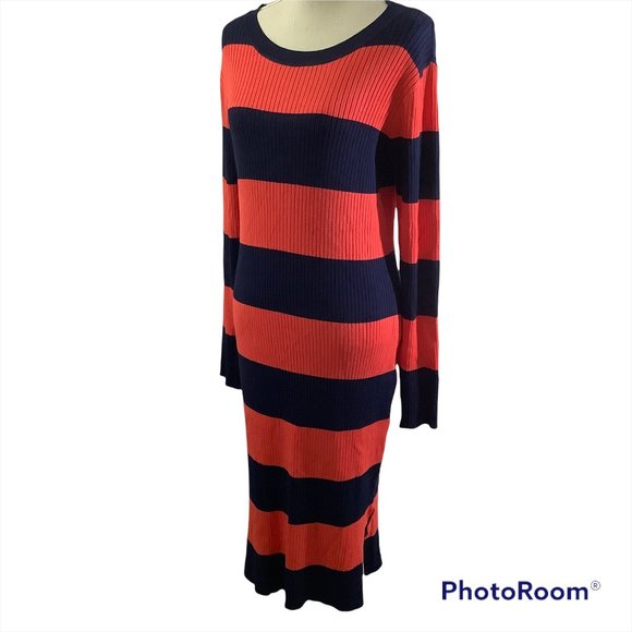 Crown & Ivy Coastal Red Nautical Striped Dress - Picture 4 of 8